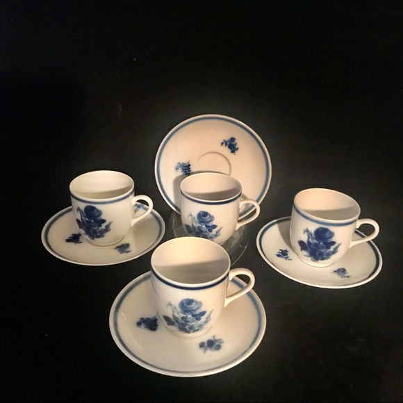 Vintage Mosa Maastricht 4 Tea Cup / Saucer Set - Picture 12 of 14